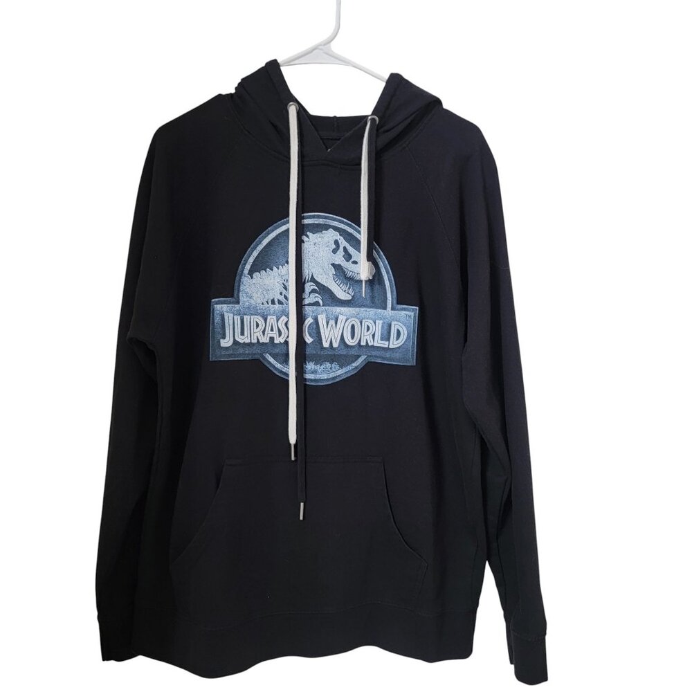 Unisex Size L Jurassic World Universal Studio Velocicoaster Black Hoodie